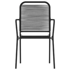 VidaXL - 7-delige Tuinset - Zwart Katoenen Touw En Staal - 140x70 Cm -VIDAXL Winkel 5aed66adbc4c4bb6a2a9cc7a4df41447