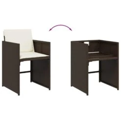 VidaXL - 4-zits Tuinset Met Wit Kussens - Bruin - PE Rattan - 110x106 Cm -VIDAXL Winkel 5d1b15efb7aa45e1acf0e36ea4a00fd9