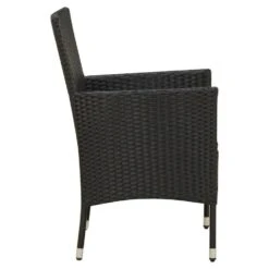 VidaXL - Tuinstoelen - Zwart - Poly Rattan - 4 Stuks - Met Kussens -VIDAXL Winkel 5d57ab9d31b244499aa9d9f76e8daae4