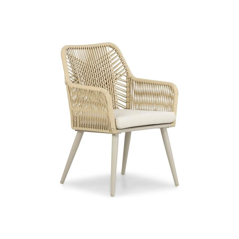 Tuinset 4 Personen 180 Cm Aluminium/rope Taupe Coco Vedra/Vienna 5 Tuinset 4 Personen 180 Cm Aluminium/rope Taupe Coco Vedra/Vienna - Afbeelding 3