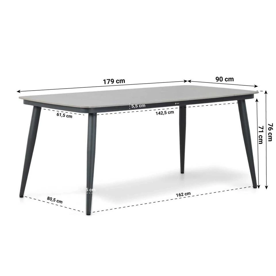 Tuinset 4 Personen 180 Cm Aluminium/rope Grijs Santika Furniture Santika 11 Tuinset 4 Personen 180 Cm Aluminium/rope Grijs Santika Furniture Santika - Afbeelding 9