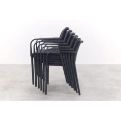 Stripe Stapelbare Tuinstoel - Antraciet -VIDAXL Winkel 609572f6dc6b4e118df33d59c8fdfb22