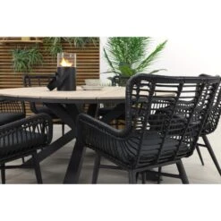 Garden Impressions Edison 148 Cm. - Ronde Tuinset / Jasmine Black -VIDAXL Winkel 61afa5f9e28049bf81414d94ab7003fc