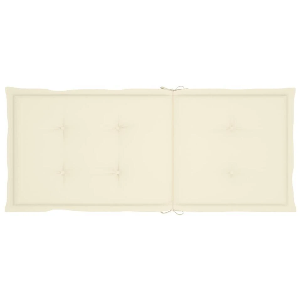 VidaXL - Verstelbare Tuinstoelen - Kussens - Crème - Acaciahout - 4 Stuks 10 VidaXL - Verstelbare Tuinstoelen - Kussens - Crème - Acaciahout - 4 Stuks - Afbeelding 8