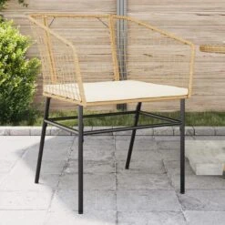 VidaXL - Tuinstoelen - Kussens - Bruin - Poly Rattan - 2 Stuks -VIDAXL Winkel 641f2c8a506b47bdb6feacb0c50e9c62