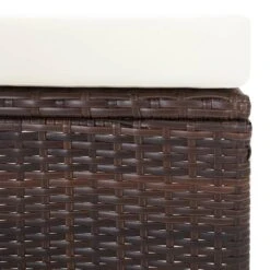VidaXL - Tuinstoel - Bruin - Poly Rattan - Verstelbaar - Met Kussens -VIDAXL Winkel 67bb9deb572d4a118d3a7be60c946e24