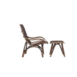 Svea - Leila Loungestoel - Donker Walnoot - Rattan -VIDAXL Winkel 68be83e2e1c04b708144b052c69cd65f