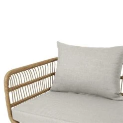 Lisomme Dax Rotan Tuinbank Zand - Met Zitkussens -VIDAXL Winkel 69f02666aec1422aa834667662257b6a