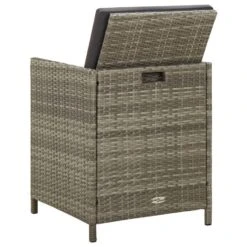 VidaXL - Buitenstoel - Grijs - Poly Rattan - 4 Stuks -VIDAXL Winkel 6a3502c9b8224b15adff30297cd165ce