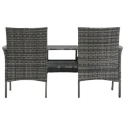 VidaXL Tuinbank 2-zits Met Tafeltje Poly Rattan Antraciet -VIDAXL Winkel 6b04148b3d764f9691223ae613e14eca