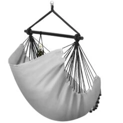 Tectake Hangstoel Malika, Boho-stijl, Draagkracht 150kg, Grijs -VIDAXL Winkel 6b563ebd220442a5a2a2539dc25a30ac