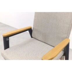 VDG Solaro Verstelbare Dining Tuinstoel - Light Rope / Teak Arm -VIDAXL Winkel 6c9132d2fcc34fc7bfa49997e3a370c9