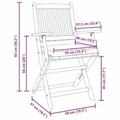 VidaXL - Buiten Zitplaatsen - Wit - Massief Acaciahout - 49 X 57,5 X 92cm -VIDAXL Winkel 6cf1df6a1b8342309df93fffa2927d95