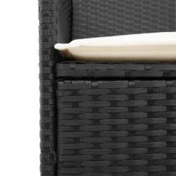 VidaXL - Tuinstoelen Met Kussens - Zwart - Poly Rattan En Hout - 2 Stuks -VIDAXL Winkel 6ee5d3e968914b948d2e5826a3d6af4d