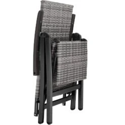 Tectake Wicker Tuinstoel Opklapbaar Met Aluminium Frame En Voetsteun, Grijs -VIDAXL Winkel 6f05f28feb2f48879a92f01abb8facc3