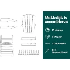 Keter Troy Adirondack Tuinstoel - Set Van 2 - 85x80x96.5cm - Wit -VIDAXL Winkel 6f4d1cdba9f44e3294f728204e8a3238