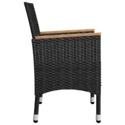 VidaXL - 5-delige Tuinset - Zwart En Bruin - Poly Rattan En Hout - 150x90 Cm -VIDAXL Winkel 6f4e44eabb0048469fd4fd951f4fce4a
