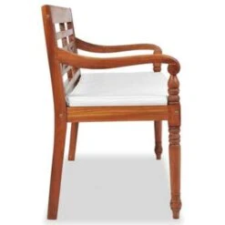 VidaXL Bank Batavia Met Kussens 120 Cm Teakhout -VIDAXL Winkel 6f7b7b7e814047b4860d80c7bcc347ce