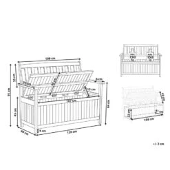 SOVANA - Tuinbank - Donkerhout/Wit - Acaciahout -VIDAXL Winkel 7025c2d7c2aa41799e50346078aaea04