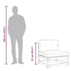VidaXL - Tuinbank Zonder Armleuningen - Bruin - Hout - Met Kussens En Voetenbank -VIDAXL Winkel 7034589cada048dbaf18e1950b062518