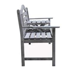 SenS-Line Nevada Tuinbank Met Uitklapbaar Tafeltje - Grijs - 150 Cm - Meranti H -VIDAXL Winkel 709200006cef4039b8352d55e0ee84a7