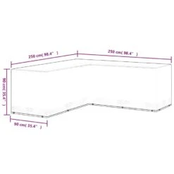 VidaXL - Tuinmeubel Hoes - Zwart - Polyetheen - 250 X 250 X 90 Cm -VIDAXL Winkel 70cf067b541147189e917b9fb981aa67