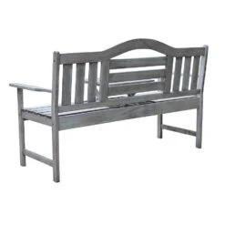 SenS-Line Nevada Tuinbank Met Uitklapbaar Tafeltje - Grijs - 150 Cm - Meranti H -VIDAXL Winkel 71578f478ec5471e8ec2467bab9361bb