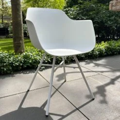 Nolon Noa-Puk Kunststof Tuinstoel Wit - Wit Onderstel -VIDAXL Winkel 73ae927c62df4ff38b51a0662cd9541b