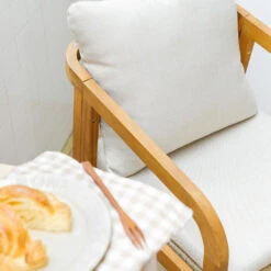 Set Van 2 Stoelen Voor Binnen En Buiten Van Massief Hout Beige Stof -VIDAXL Winkel 73f9d7b760434743b8eae844987792ec