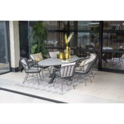 Set Van 6 - Garden Impressions Margriet Tuinstoel - Zwart/Zand -VIDAXL Winkel 75dcfe7dcfef488cbe2b98e6ca3d826f