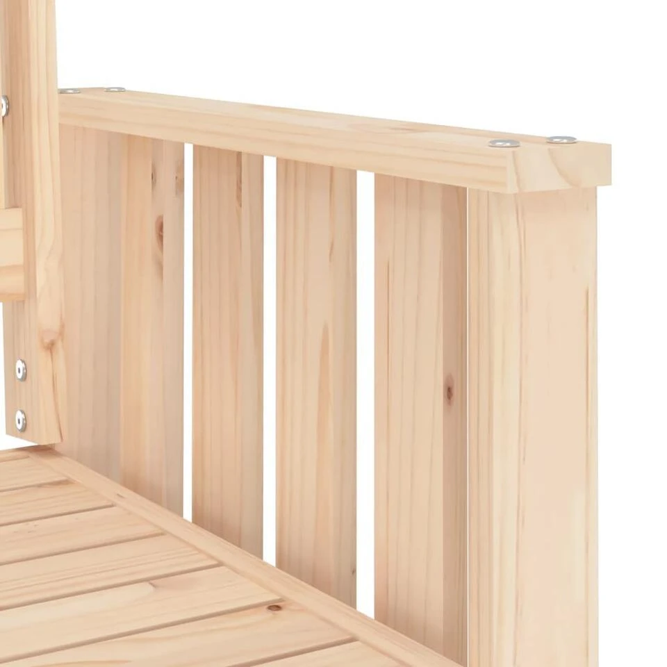 VidaXL - Tuinbank 2-zits - Bruin - Grenenhout - Met Tafel 8 VidaXL - Tuinbank 2-zits - Bruin - Grenenhout - Met Tafel - Afbeelding 6