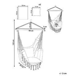 BONEA - Hangstoel - Grijs - Katoen -VIDAXL Winkel 7750f679c03b4f3895ebc4244a5e651a 1