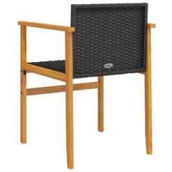 VidaXL - Tuinstoelen - Zwart - Poly Rattan - 2 Stuks -VIDAXL Winkel 77dce52f3d7c48cba3c9872d5f342ca8
