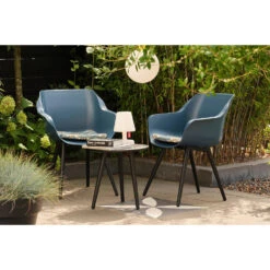 Set Van 4 - Hartman Sophie Element Dining Armstoel - Steel Blue -VIDAXL Winkel 79dffa9ab8b040f681ddd18704f59608