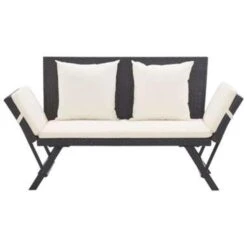 VidaXL Tuinbank Met Kussens 176 Cm Poly Rattan Zwart -VIDAXL Winkel 7b0f4fed603a4033baa58e3ab63907fd
