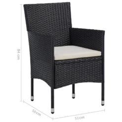VidaXL - Tuinset - Zwart - Poly Rattan En Acaciahout - 5 Stuks -VIDAXL Winkel 7f59590a4128401da40876ff158b9607