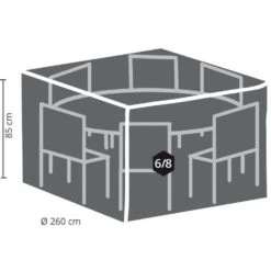Outdoor Covers Premium Hoes Voor Ronde Tuinset - 260 Cm -VIDAXL Winkel 81010515 0200