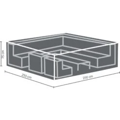 Outdoor Covers Premium Hoes Voor Loungeset - 75x250x250 Cm -VIDAXL Winkel 81010516 0200