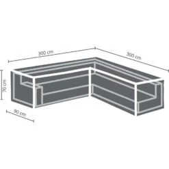 Outdoor Covers Premium Hoes Voor Loungeset - L Vormig - 300x90x70 Cm -VIDAXL Winkel 81010519 0200