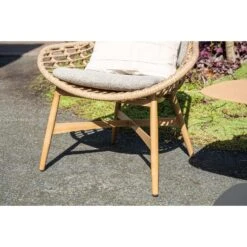 Castello Lounge Fauteuil - Light Teak Look - Natural Rotan-merino Sand -VIDAXL Winkel 8125e81facab4a278d4c54ed31dd0eec