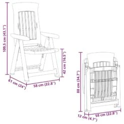 VidaXL - Verstelbare Tuinstoelen - Antraciet - Polypropyleen - 2 Stuks -VIDAXL Winkel 818c49fb259949febb535effa7f936f2