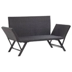 VidaXL Tuinbank Met Kussens 176 Cm Poly Rattan Zwart Overig -VIDAXL Winkel 83430126278b4e5cbb5ee30c50cfe5cf