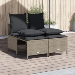 VidaXL - Loungeset - Grijs - Poly Rattan -VIDAXL Winkel 837e4ab445e84f1bbf801430f04fc04b