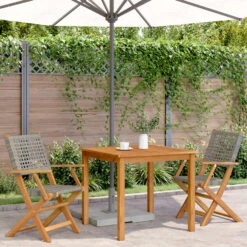 VidaXL - Tuinstoelen - Grijs - Massief Acaciahout En Poly Rattan - 2 Stuks -VIDAXL Winkel 8396efff6e8c4ba8857b96c512c55435