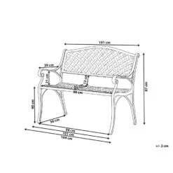STAGGIA - Tuinbank - Bruin - Metaal -VIDAXL Winkel 83f469d84fdb4c4d9487474b6db673fc