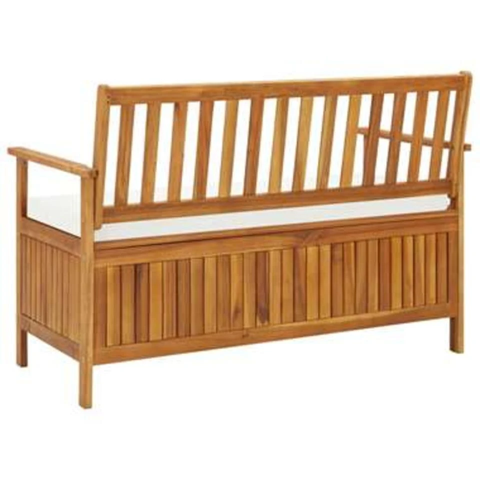 VidaXL Tuinopslagbank 120x63x84 Cm Massief Acaciahout 6 VidaXL Tuinopslagbank 120x63x84 Cm Massief Acaciahout - Afbeelding 4
