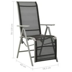 VidaXL - Tuinstoelen - Zilverkleurig - Aluminium - 2 Stuks - Verstelbaar -VIDAXL Winkel 868eaa60aab54b8a8ae2fea20a21c441