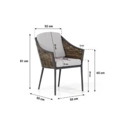 Tuinset 4 Personen 180 Cm Aluminium/wicker Grijs Coco Olivine/Vienna -VIDAXL Winkel 87591ed14d3f4010b5e0285a451afabb