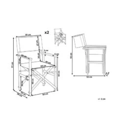 CINE - Tuinstoel Set Van 2 - Wit - Polyester -VIDAXL Winkel 87a0e2951d9d44609bc69824d2b4634d