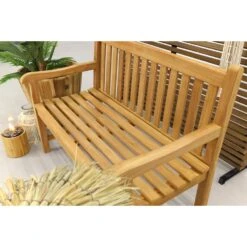 VDG Teak Houten Tuinbank Bison - 120 Cm -VIDAXL Winkel 87b22777951a4b709a520978088c2f95